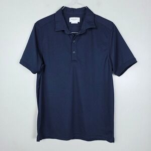 Ministry of Supply Mens Polo Shirt XL Navy Blue Short Sleeve Modern Fit